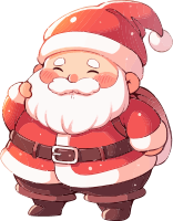 Cartoon Santa Claus waving