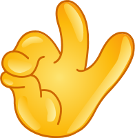 Yellow hand gesture emoji
