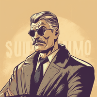 Illustration of a man in a suit and sunglasses