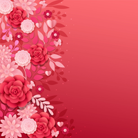 Floral pattern with roses and leaves