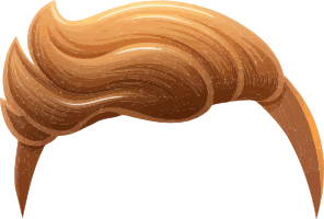 Golden hair clip with flowing design