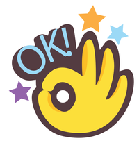 OK hand emoji with stars