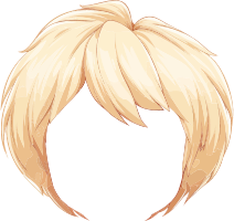 Illustration of blonde hair in a circular style on a black background