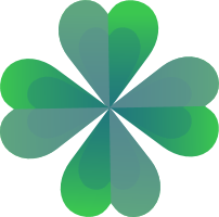Stylized green flower icon