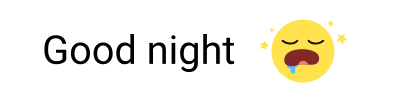 Image of a good night message with a crying yellow emoji face