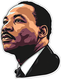 Illustration of Martin Luther King Jr.'s profile