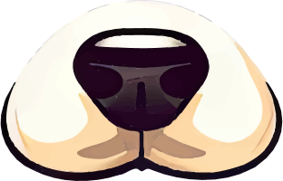 A modern app design template with a black background and beige accents.