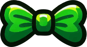 A green ribbon icon with a glossy finish