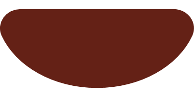 Brown semi-circle shape