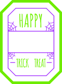 Halloween graphic with 'Happy Halloween Trick or Treat' text