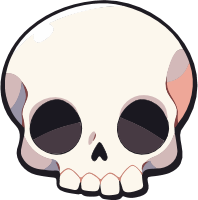 Cartoon skull illustration