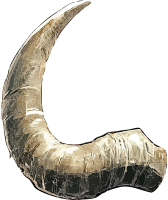 Curved golden horn
