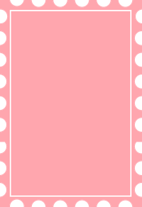 A pink frame with a decorative black border