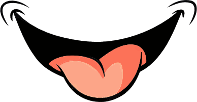 Stylized lips with peach and orange gradient