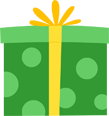 A stylized yellow tree with a green background and light green polka dots
