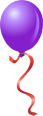 A purple sphere partially obscured by a red object