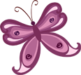 Purple ribbon icon with decorative gems