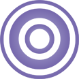 Purple gradient circle on a purple background