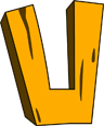 3D yellow letter W on a dark background