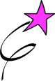 Pink star icon on black background