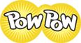 Pow Pow comic text on yellow background