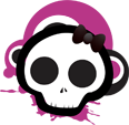 Illustration of a monkey with a skull for a head