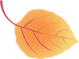 Stylized leaf on a gradient background