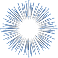 A blue background with a black center and radiating lines.