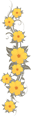Yellow flowers on a gray background