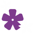Purple silhouette design element