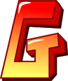Stylized letter F with gradient effect