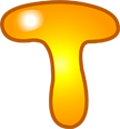 Golden mushroom icon on brown background