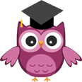 Cartoon owl in graduation cap