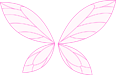 White butterfly with pink veins on a pink background