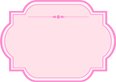 A pink frame template with a white outline and a minimalist design.