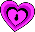Heart icon with a keyhole in the center