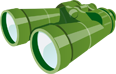 Illustration of green binoculars