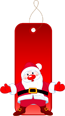 Cartoon Santa Claus with a red background
