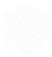 Stylized snowflake design element on a gray background