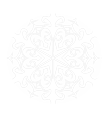 Gray ornate snowflake on a white background