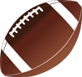 American football icon on dark brown background