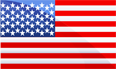 American flag with red and white stripes and white stars on a blue background