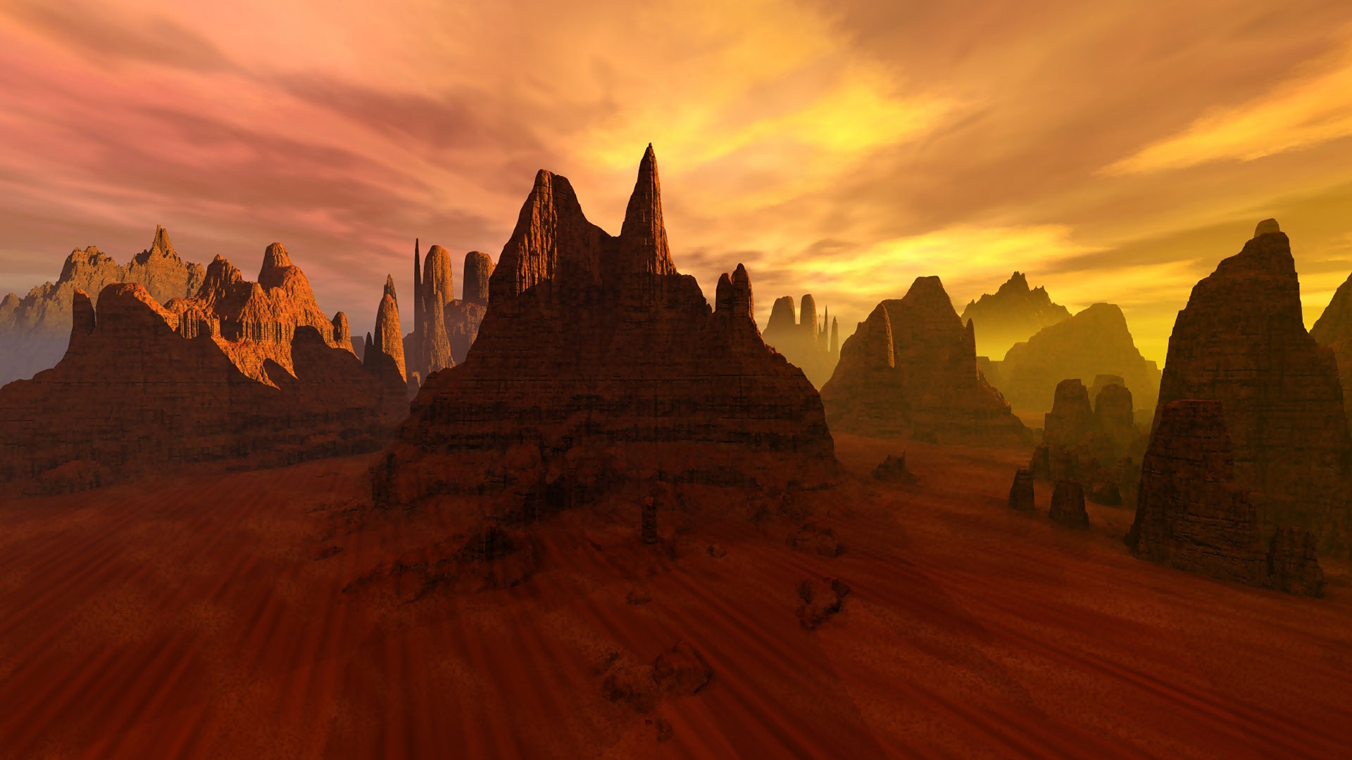 Preview for Desert-landscape-at-sunset-3d-artwork-background-7354f