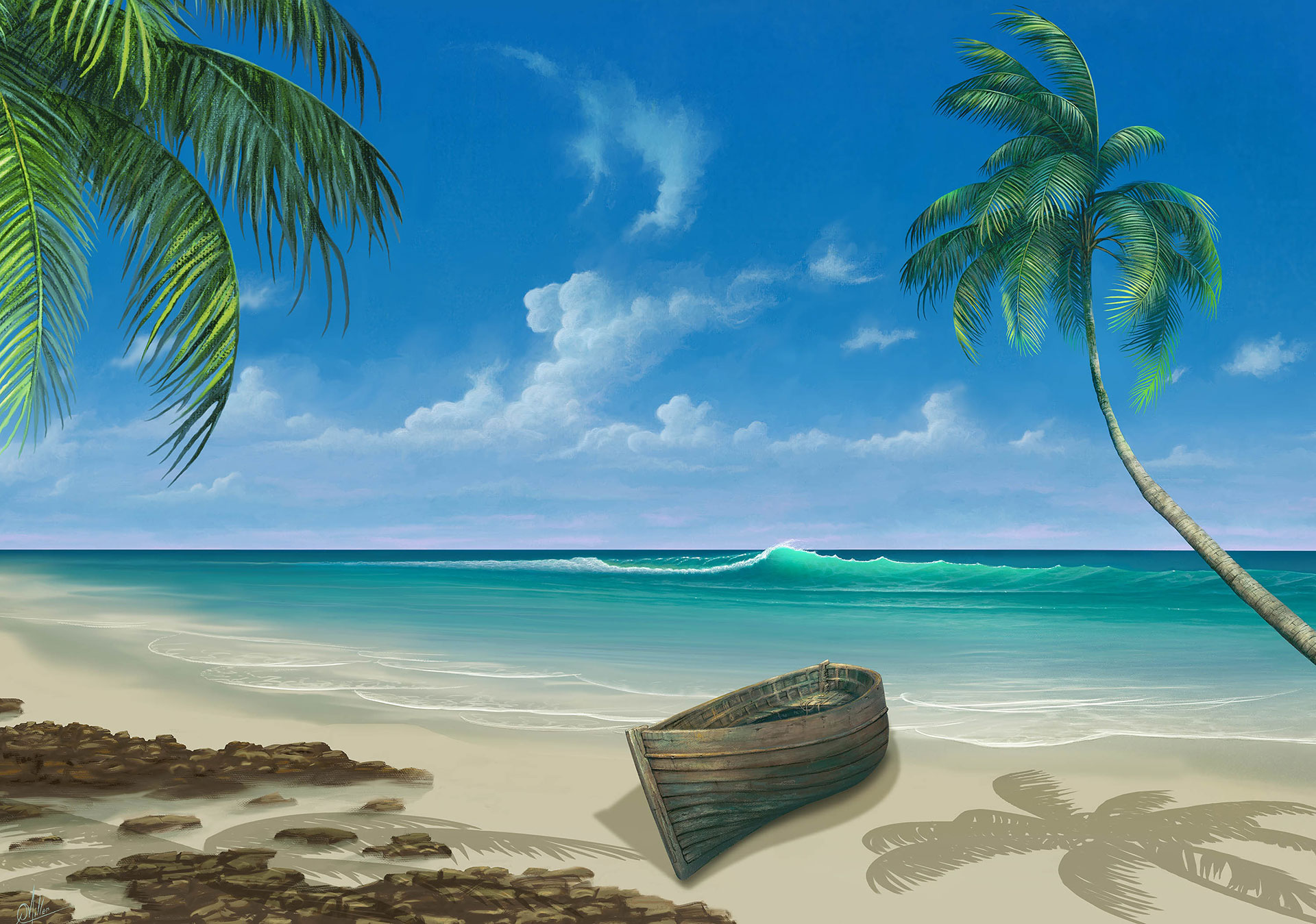 Preview for Tropical-beach-paradise-3d-artwork-background-17e30