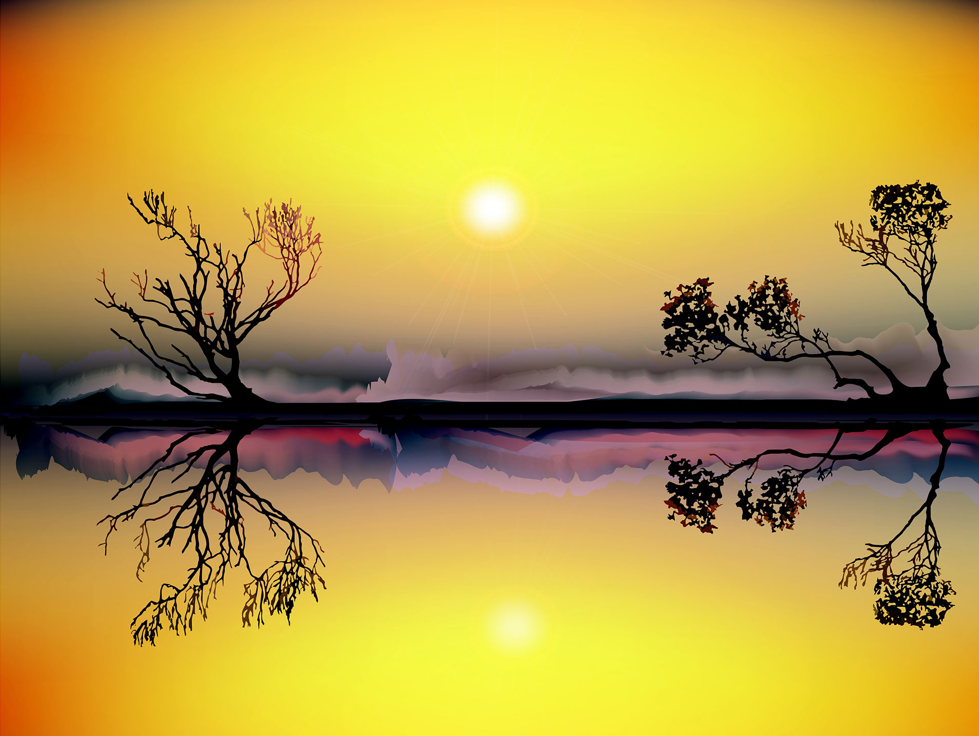 Preview for Serene-sunset-landscape-3d-artwork-background-b1c0c