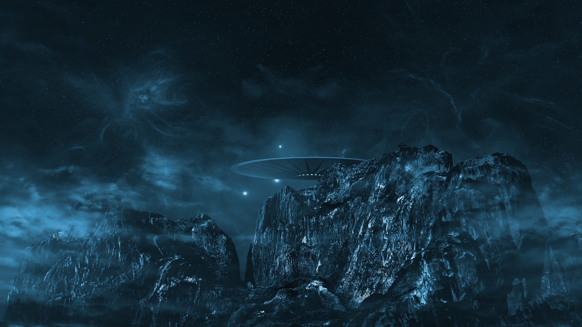 Preview for Mysterious-spacecraft-rocky-terrain-3d-artwork-background-23a84