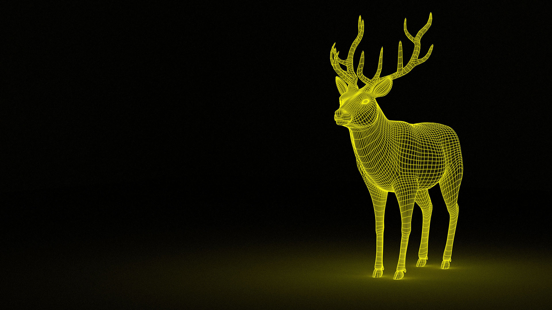 Preview for Glowing-deer-silhouette-3d-artwork-background-1f73a