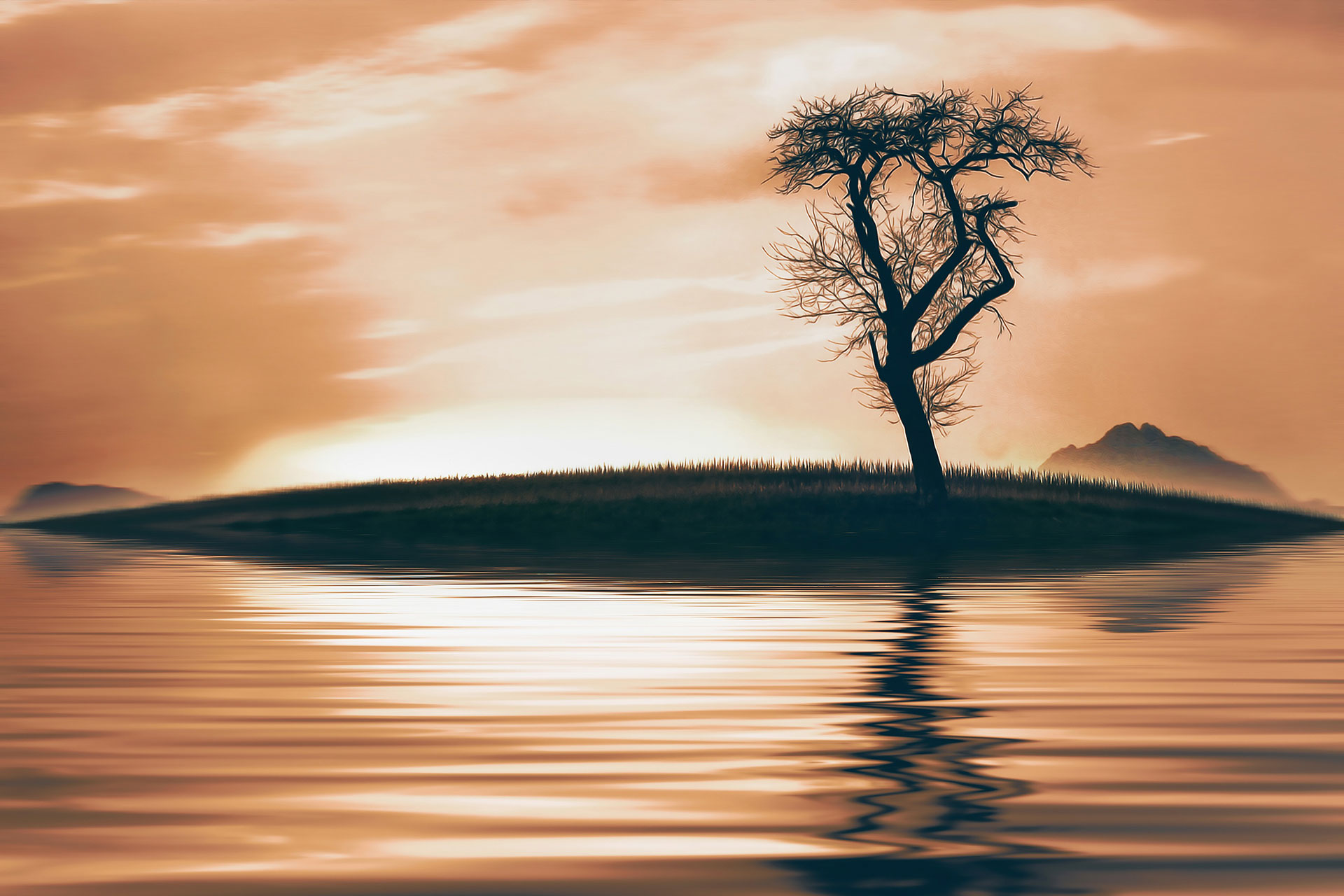 Preview for Serene-island-landscape-3d-artwork-background-42609