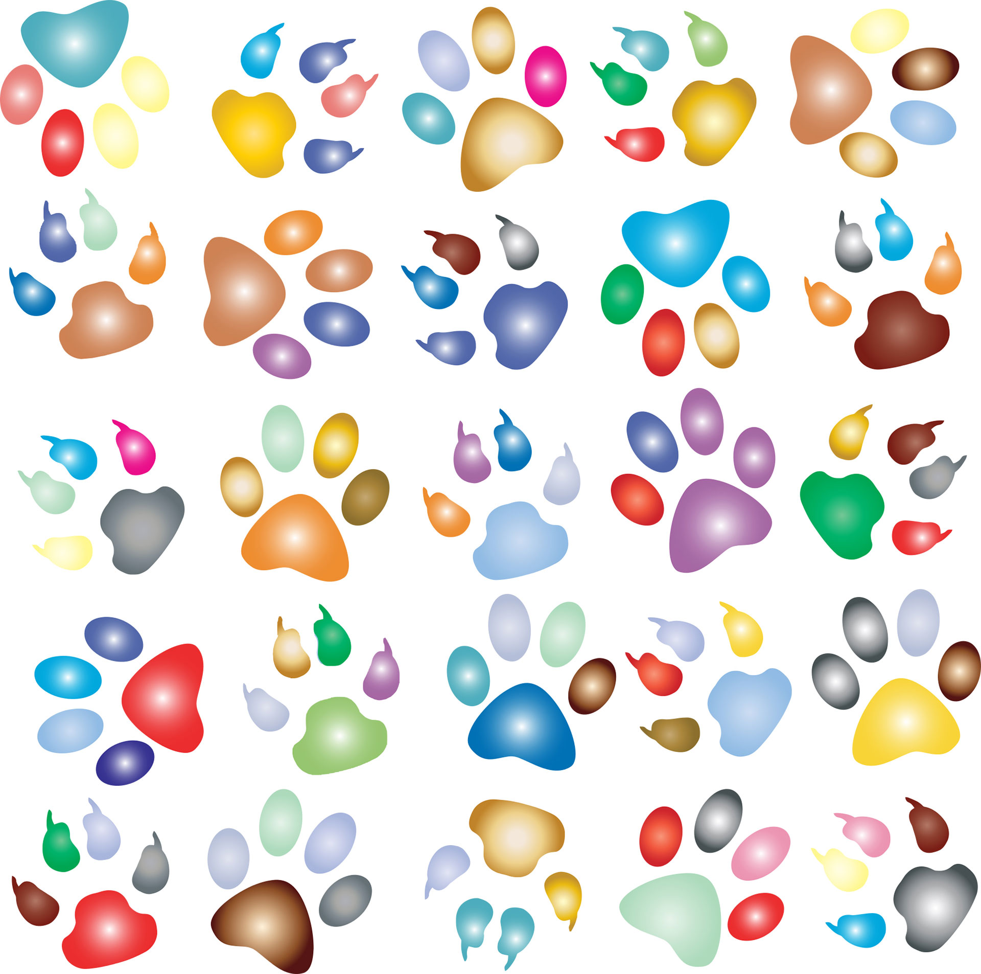 Preview for Colorful-gemstones-paw-prints-pattern-animal-print-background-6334e