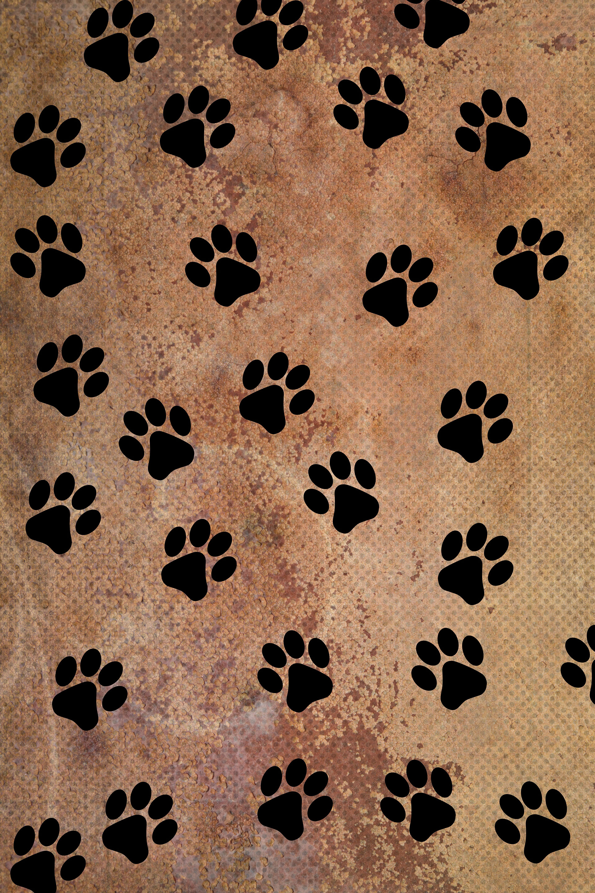 Preview for Paw-prints-on-brown-background-animal-print-a0129
